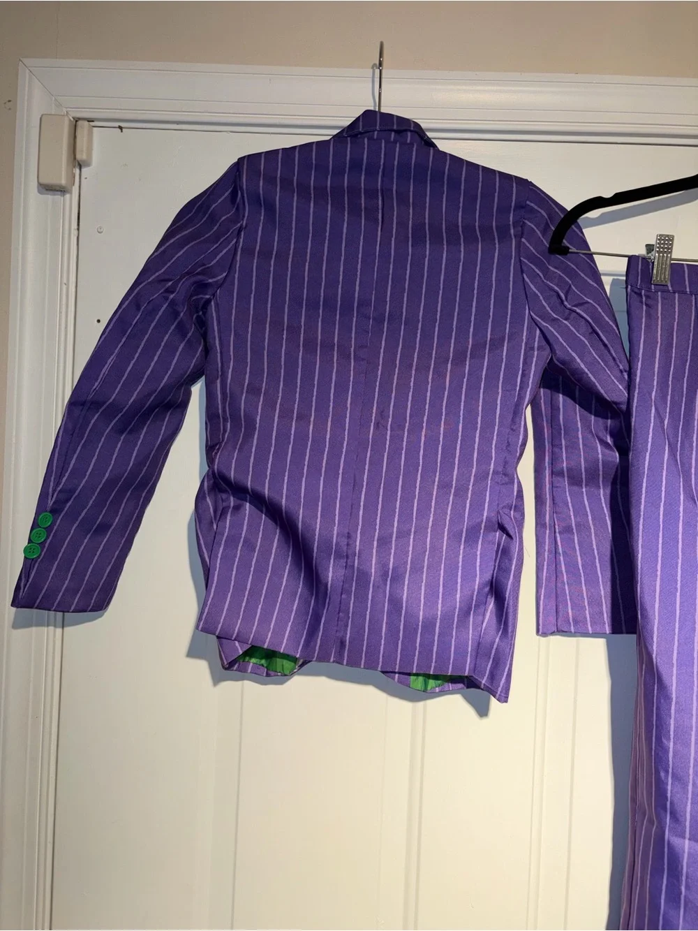 Spirit Joker Purple Pinstripe Suit with Green Accents kid size medium